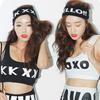B039-2 Coreia estilo Harajuku faixa esportiva de Nova York lã tricotada elástica versão larga tendência faixa de cabelo com letras