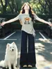 Camiseta de manga corta irregular con volantes, estilo nuevo para el verano de 2026, para mujer, diseño único, top versátil de manga corta 12164
