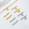Accesorios Conector de Círculo Retorcido Chapado en Oro de Cobre 18K que Conserva el Color al por Mayor para Pulseras, Collares y Joyería DIY