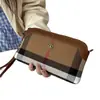 Bolsa Cruzada de Cuadros Cuadrados Pequeños de Nuevo Producto de Alta Calidad de Lona Versátil para Hombro y Cruzada Multifuncional de Gran Capacidad para Teléfono Móvil