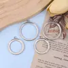 Acessórios para Joias DIY de Liga 35mm Círculo Vazado Prateado Pingente Único para Pendurar Brincos Estilo Coreano Acessórios para Brincos Material