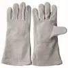 Luvas de solda de fábrica luvas de soldador de couro bovino com suspensão luvas alongadas espessas resistentes ao desgaste