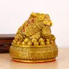 Adorno de Sapo Dorado de Cobre, Sapo Dorado de Tres Patas de Latón, Decoración para Sala de Estar, Gabinete de Vinos de Oficina, Regalo de Inauguración de Tienda "Unicornio"
