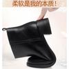 Botines Cortos de Piel Suave para Mujer 2026 Nuevo Estilo Otoño e Invierno con Forro de Lana, Tacón Medio, Tacón Grueso, Zapatos de Piel con Suela Suave, Botas Martin Sencillas para Mujer