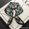 Nuevo pañuelo de seda largo pequeño vintage con hebilla de perla magnética para mujer, elegante y con estilo, bufanda de cuello con lazo, moderna y versátil