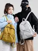 Mochila de gran capacidad, color sólido, estilo simple, ligera, mochila de viaje unisex, mochila para senderismo juvenil, alivio del estrés, montañismo