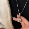 Collar Largo con Borlas Plateadas del Mismo Estilo que una Bloguera Coreana para Mujer, Cadena para Suéter de Tetera de Alta Gama Elegante y Versátil para Mujer