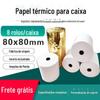 Papel para Caixa 80X80 Papel para Impressão Térmica Cozinha Código de Barras Pedido Tesouro Máquina de Fila Recibo 80mm Supermercado