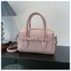 Bolsa de Mão de Couro de Lichia de Alta Qualidade Bolsa Almofada para Mulheres 2026 Nova Tendência Moda Bolsa Boston Versátil Bolsa Transversal