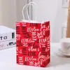 Sacolas de Papel Selecionadas para o Dia dos Namorados, Sacolas Tote com Tema de Amor, Sacolas para Embalagem de Presentes, Sacolas de Papel para Lembrancinhas, Sacolas de Presente para Feriados no Atacado