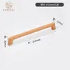 Armario de Estilo Nórdico Tirador de Madera Maciza Cajón Gabinete Tirador de Madera Puerta de Gabinete Simple Mesa Puente Plano Tirador de Madera