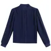 Toma real principios de otoño 2024 nuevo top de manga larga estilo extranjero temperamento que reduce la edad cuello redondo camisa para mujer talla grande