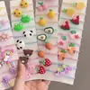 Gomas para el pelo de toalla para bebé amigables con el cabello de dibujos animados infantiles, diademas de colores de caramelo lindas para niñas pequeñas, accesorios para el cabello