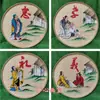 Pá de lixo pintada à mão em bambu trançado pintura nostálgica fazenda bambu trançado pintura decoração pá criativa country mural de parede grão tudo trabalho duro