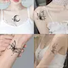 Hermosas Calcomanías de Tatuaje Herbales de Mariposa, Base de Jugo, Impermeables, de Larga Duración, Sexys, Dulces y Geniales, para Niñas, Clavícula, Tatuajes de Brazo, Frescos y Sencillos