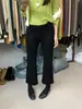 ULOUR/U otoño mujer estilo coreano simple versátil adelgazante elástico en cuatro direcciones cropped acampanados jeans 68209