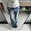 Jeans de Tiro Bajo con Degradado Estilo Hot Girl Micro-Campana para Mujer Primavera Verano Delgados Nuevo Estilo Elásticos Adelgazantes Pequeños Pantalones de Herradura