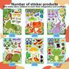 Pegatinas de dibujos animados de reptiles, rompecabezas para niños, pegatinas para juegos, manualidades de animales, regalo de cumpleaños