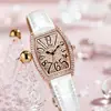 Reloj Nuevo de Marca para Mujer Resistente al Agua Reloj de Cuarzo Correa de Cuero Casual de Negocios Elegante Reloj para Dama Comercio Exterior Transfronterizo