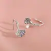 Pendientes de Plata de Ley 925 para Mujer, Joyería de Hoja de Ginkgo, Nuevo Estilo 2026, Pendientes de Moda y Elegantes, Pendientes de Estilo Festivo