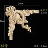Calcomanía de Flor Tallada en Madera Maciza Estilo Europeo Francés Ángulo Flor Panel de Pared Fondo Pared Puerta de Gabinete Decoración de Muebles Cableado Piezas de Flores de Madera
