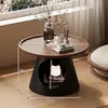 Mesa de centro pequeña floral creativa para uso doméstico, adecuada para ventanales y balcones, mesa de ocio de lujo ligero para dormitorios pequeños, mesa de centro popular y simple