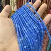 2*4mm Ángulo Recto Azul Profundo Corte Recto Ágata Piedra Natural Cuentas Planas Cuentas Espaciadoras Cuentas Sueltas Productos Semi-terminados Accesorios para Joyería DIY