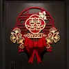 Decoração de porta de casal de casamento Xi Lian recém-casados mulheres casamento porta de casamento terno layout da sala de casamento