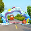 Arco inflable de dibujos animados ceremonia de apertura graduación de jardín de niños vacaciones modelo inflable actividad Puerta Arcoíris parque de atracciones Océano