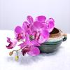 Venta al por mayor del fabricante Flor de Phalaenopsis Artificial Impresa en 3D con Tacto de PU Flor de Seda Decoración de Boda para el Hogar Accesorios de Fotografía Planta en Maceta