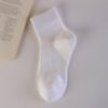 Calcetines de Algodón Puro para Mujer, Calcetines Rayados de Media Pantorrilla, Calcetines de Algodón que Ceñen la Cintura, Negro y Blanco, Antiolor, Absorbentes de Sudor, Calcetines para Mujer al por Mayor