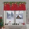 Cortinas de janela temáticas de neve para o dia a dia transfronteiriças, cortinas de Natal para casa, decorações de feriado para cozinha, decorações de festa de Natal
