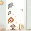 Hs1889Q Lindo Diseño de Mascota Asomándose Versión Q Pegatinas de Pared para Habitación Infantil Decoración de Muebles y Armarios, Adorables Animales y Estrellas Pegatinas
