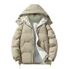 Chaqueta de Invierno Nueva Engrosada para Hombre con Capucha Abrigo de Algodón Hombres Jóvenes Estilo Coreano Chaqueta Acolchada de Moda Casual Cálida Plumón