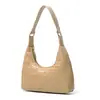 Bolso tejido a mano de piel de oveja Nuevo bolso de axila bolso de hombro de cuero para mujer
