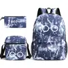 Harry potter harry potter Mochila con Estampado Mochila Escolar para Estudiante Bolso de Hombro Pequeño Estuche para Lápices Set de Tres Piezas