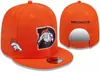 Gorras de Hip-Hop Americano para Hombres y Mujeres, Gorras Bordadas de Ala Plana, Gorras de Protección Solar para Exteriores de Fútbol Broncos Titans