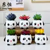 Dongheng Maceta de Animales Estilo Japonés y Coreano Maceta Mini Pulgar Adornos Set de Búho Cambio de Horno Maceta para Suculentas con Base