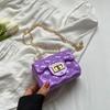 Mini Bolso de Mano Portátil para Niñas, Nuevo Bolso de Gelatina de Moda Tendencia 2026, Elegante Bolso Cruzado con Cadena