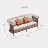 Sofá de exterior de ocio tejido con cuerda, mesa de centro, silla de ratán, sofá y mesa de centro modernos impermeables para patio al aire libre