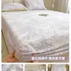 Lençol de baixo de leite com padrão floral, delicado e estilo francês, peça única, espessado para o inverno, colcha de coral fleece para bebê, protetor de colchão