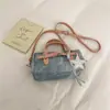 Bolsa Boston de estilo coreano nova transfronteiriça bolsa de nicho feminina estilosa de jeans para trabalho e deslocamento bolsa de ombro único transversal