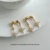 Brincos de Tarraxa Estrela Dupla Pontiaguda Brilhantes de Luxo Leve, Duas Formas de Usar, Modernos, Individuais, Elegantes, Versáteis, Acessórios de Orelha para Mulheres