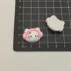 Estilo Oscuro Gato Rosa y Negro Huesos y Garras de Gato DIY Pegamento de Crema Funda de Teléfono Casera Decoración de Zapatos Pasador Accesorios de Resina