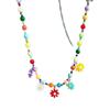 Chica Peculiar ~ Diseño Nicho de Verano Versátil Ins Nuevo Collar de Cuentas Colorido Dálmata para Viajero con Bloques de Color