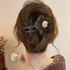 Presilha de Cabelo Grande de Pelúcia Flor para Outono e Inverno para Mulheres, Presilha de Cabelo de Alta Qualidade para a Parte de Trás da Cabeça, Presilha de Bico de Pato