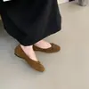 Sapatos Mary Jane com Laço para Mulheres 2026 Primavera Novos Planos Quadrados Rasos Casuais Versáteis Slip-On