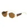 Gafas de Sol de Moda Tendencia Europeas y Americanas Transfronterizas de Amazon 2025 Rombo Metal Polígono Gafas de Sol de Gama Alta