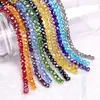 Al por mayor 6MM cuentas planas de cristal plateadas color AB accesorios para joyería DIY cuentas sueltas de cristal de colores ángulo de corte cuentas redondas