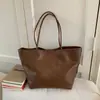 2025 Nova Bolsa Tote de Grande Capacidade para o Trabalho Moda Casual Retro Textura Casual Bolsa de Ombro